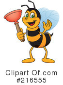 Worker Bee Character Clipart #216555 by Mascot Junction