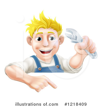 Royalty-Free (RF) Worker Clipart Illustration by AtStockIllustration - Stock Sample #1218409