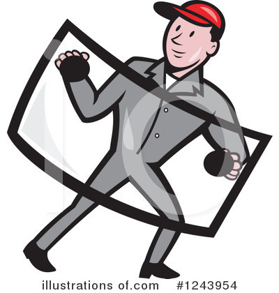 Royalty-Free (RF) Worker Clipart Illustration by patrimonio - Stock Sample #1243954
