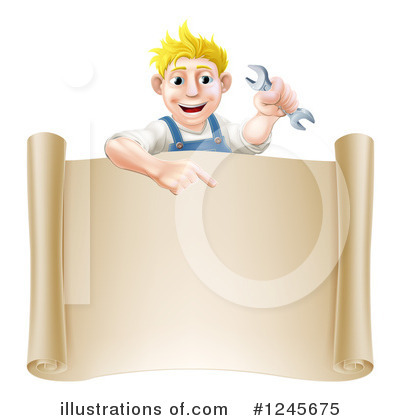 Royalty-Free (RF) Worker Clipart Illustration by AtStockIllustration - Stock Sample #1245675