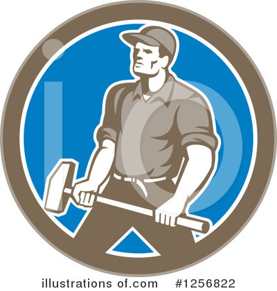 Royalty-Free (RF) Worker Clipart Illustration by patrimonio - Stock Sample #1256822