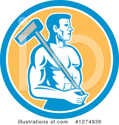 Royalty-Free (RF) Worker Clipart Illustration by patrimonio - Stock Sample #1274936