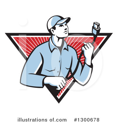 Royalty-Free (RF) Worker Clipart Illustration by patrimonio - Stock Sample #1300678
