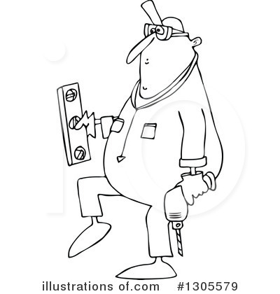 Royalty-Free (RF) Worker Clipart Illustration by djart - Stock Sample #1305579