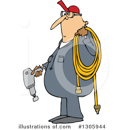 Royalty-Free (RF) Worker Clipart Illustration by djart - Stock Sample #1305944