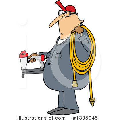 Royalty-Free (RF) Worker Clipart Illustration by djart - Stock Sample #1305945