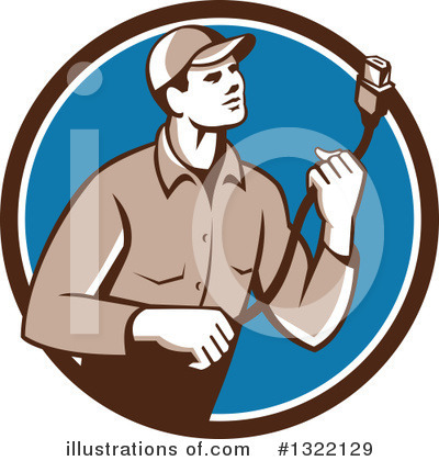 Royalty-Free (RF) Worker Clipart Illustration by patrimonio - Stock Sample #1322129