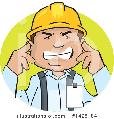 Royalty-Free (RF) Worker Clipart Illustration by David Rey - Stock Sample #1428184