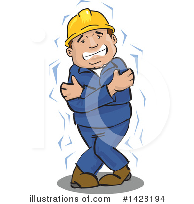 Royalty-Free (RF) Worker Clipart Illustration by David Rey - Stock Sample #1428194