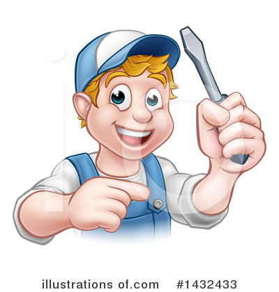 Repair Man Clipart #1432433 by AtStockIllustration