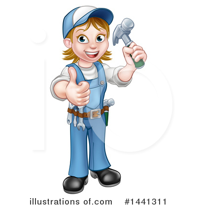 Royalty-Free (RF) Worker Clipart Illustration by AtStockIllustration - Stock Sample #1441311