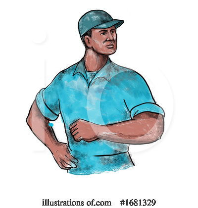 Royalty-Free (RF) Worker Clipart Illustration by patrimonio - Stock Sample #1681329
