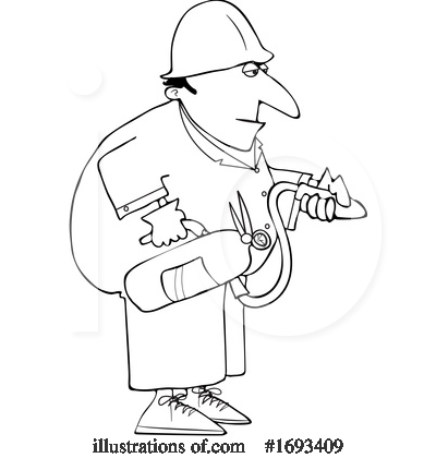Royalty-Free (RF) Worker Clipart Illustration by djart - Stock Sample #1693409