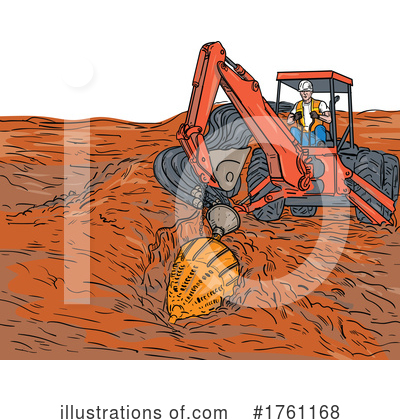 Excavator Clipart #1761168 by patrimonio
