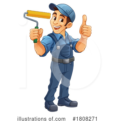 House Painter Clipart #1808271 by AtStockIllustration