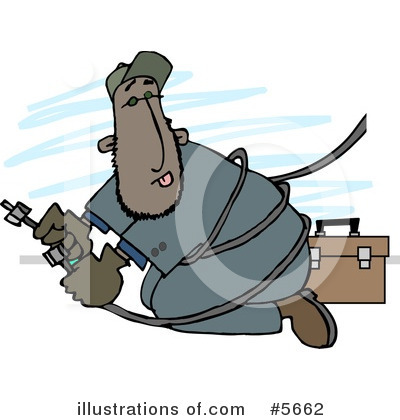 Royalty-Free (RF) Worker Clipart Illustration by djart - Stock Sample #5662