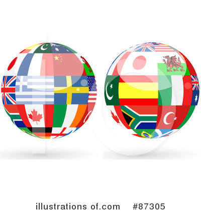 Royalty-Free (RF) World Globe Clipart Illustration by elaineitalia - Stock Sample #87305