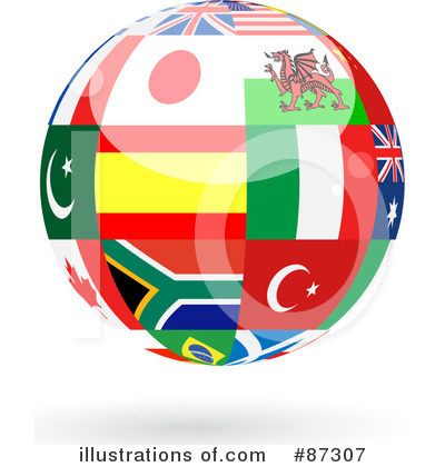 Royalty-Free (RF) World Globe Clipart Illustration by elaineitalia - Stock Sample #87307