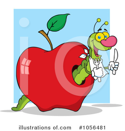 Royalty-Free (RF) Worm Clipart Illustration by Hit Toon - Stock Sample #1056481