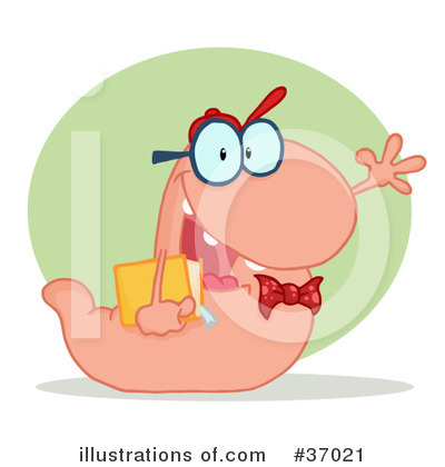 Royalty-Free (RF) Worm Clipart Illustration by Hit Toon - Stock Sample #37021