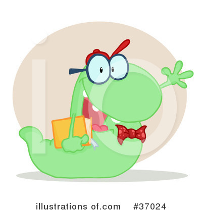 Book Worm Clipart #37024 by Hit Toon