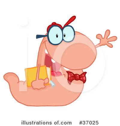 Book Worm Clipart #37025 by Hit Toon