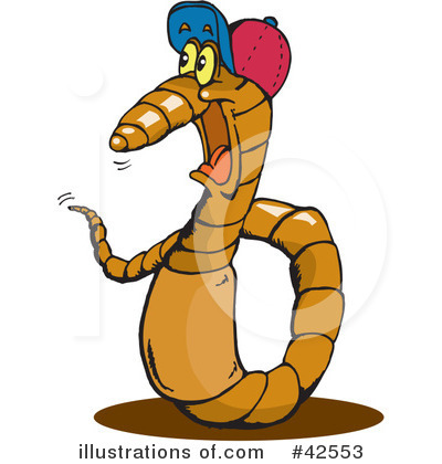 Royalty-Free (RF) Worm Clipart Illustration by Dennis Holmes Designs - Stock Sample #42553