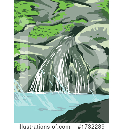 Waterfall Clipart #1732289 by patrimonio