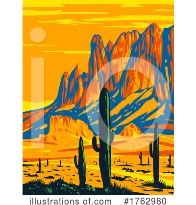 Saguaro Cactus Clipart #1762980 by patrimonio