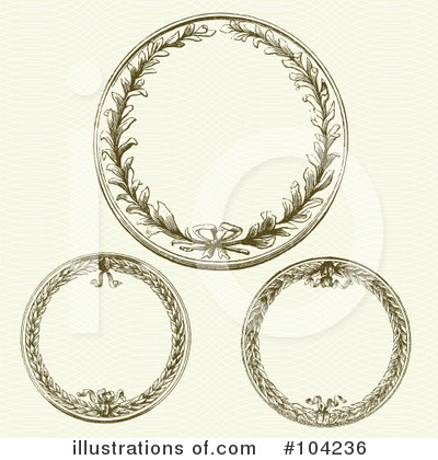 Royalty-Free (RF) Wreath Clipart Illustration by BestVector - Stock Sample #104236