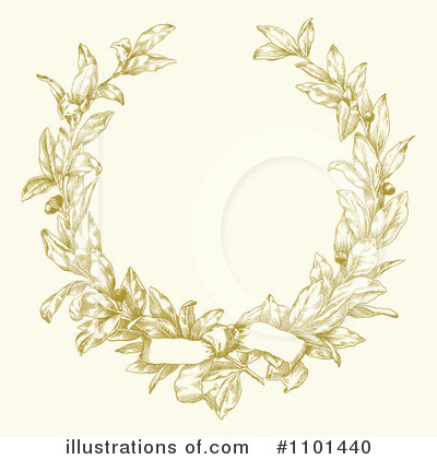 Royalty-Free (RF) Wreath Clipart Illustration by BestVector - Stock Sample #1101440