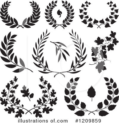 Royalty-Free (RF) Wreath Clipart Illustration by Any Vector - Stock Sample #1209859