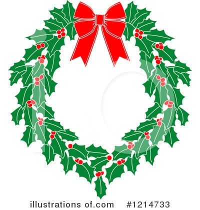 Christmas Wreath Clipart #1214733 by Vector Tradition SM