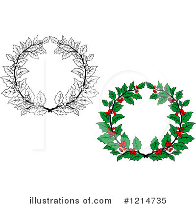 Royalty-Free (RF) Wreath Clipart Illustration by Vector Tradition SM - Stock Sample #1214735