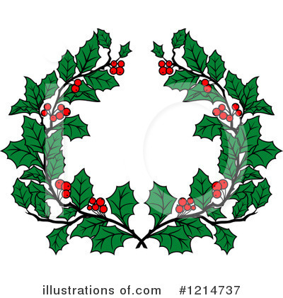 Christmas Wreath Clipart #1214737 by Vector Tradition SM