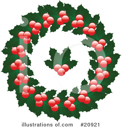 Royalty-Free (RF) Wreath Clipart Illustration by elaineitalia - Stock Sample #20921
