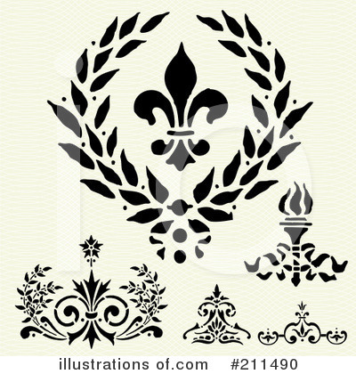Royalty-Free (RF) Wreath Clipart Illustration by BestVector - Stock Sample #211490