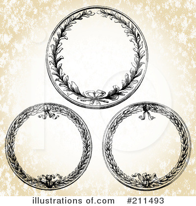 Royalty-Free (RF) Wreath Clipart Illustration by BestVector - Stock Sample #211493