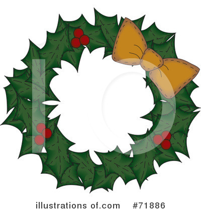Royalty-Free (RF) Wreath Clipart Illustration by inkgraphics - Stock Sample #71886
