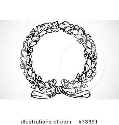 Royalty-Free (RF) Wreath Clipart Illustration by BestVector - Stock Sample #73651