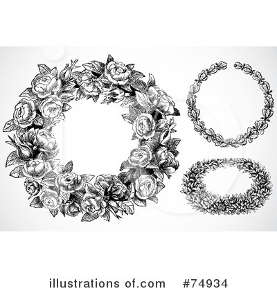 Royalty-Free (RF) Wreath Clipart Illustration by BestVector - Stock Sample #74934