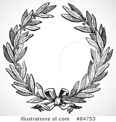 Royalty-Free (RF) Wreath Clipart Illustration by BestVector - Stock Sample #84753