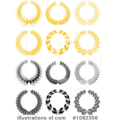 Royalty-Free (RF) Wreaths Clipart Illustration by Vector Tradition SM - Stock Sample #1082356