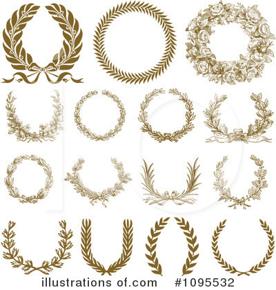 Royalty-Free (RF) Wreaths Clipart Illustration by BestVector - Stock Sample #1095532