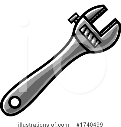 Royalty-Free (RF) Wrench Clipart Illustration by Hit Toon - Stock Sample #1740499