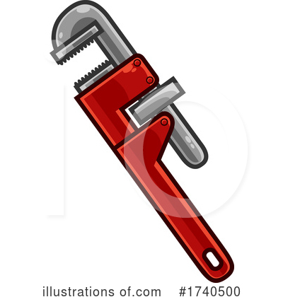 Royalty-Free (RF) Wrench Clipart Illustration by Hit Toon - Stock Sample #1740500