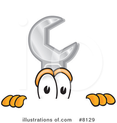 Wrench Character Clipart #8129 by Mascot Junction