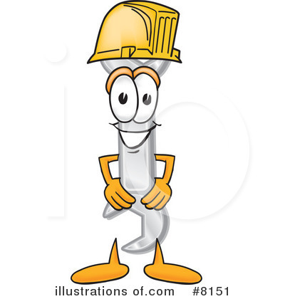 Royalty-Free (RF) Wrench Clipart Illustration by Mascot Junction - Stock Sample #8151
