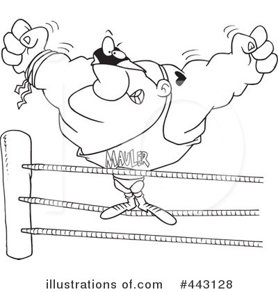 Royalty-Free (RF) Wrestler Clipart Illustration by toonaday - Stock Sample #443128
