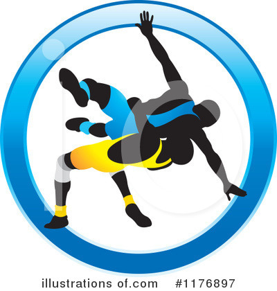 Wrestling Clipart #1176897 by Lal Perera